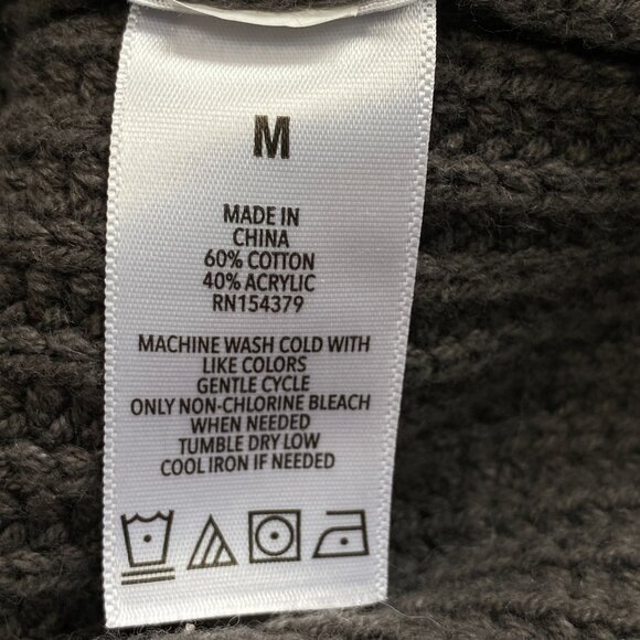 Aeropostale Cable Knit Grunge Crop Sweater Washed Out Mineral Wash Oversized-M - Picture 11 of 14